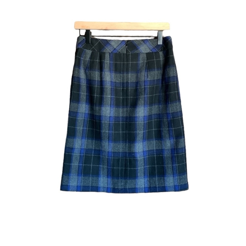 Chadwick’s of Boston womens wool blend plaid pencil skirt size 4 academia preppy - Picture 3 of 8